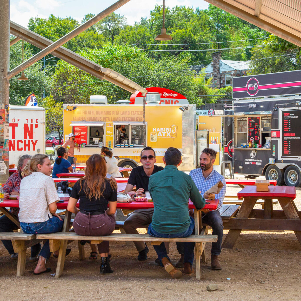 Austin food court and food trucks - Zephyr